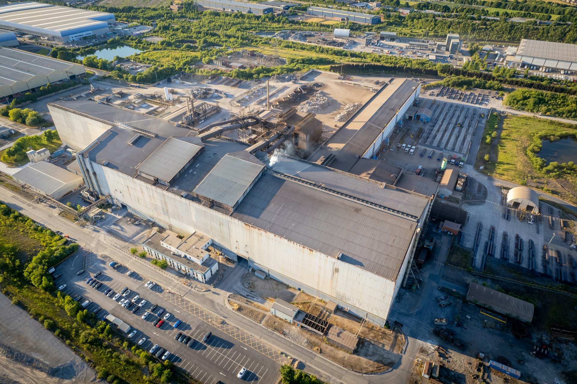 aerial view of a large building